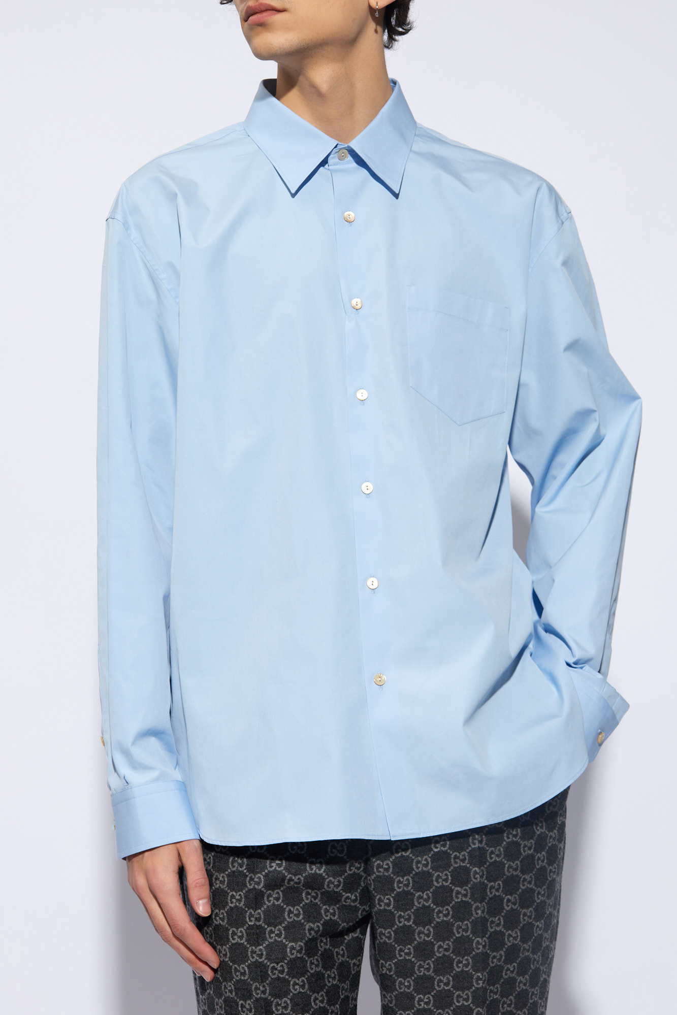 ジャケット GUCCI SS25 Belt shirt (832900Z7AP0 5057) Gucci Shirt with pocket | Men's Clothing | Vitkac